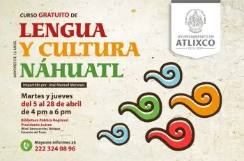 En Atlixco, será impartido curso gratuito de náhuatl