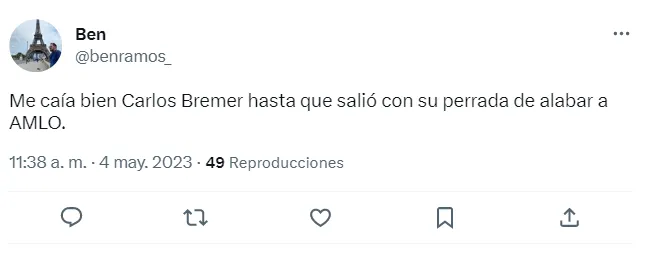 Reacciones Carlos Bremer