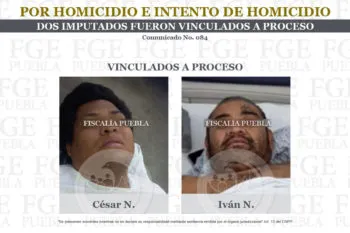 Iván y César, relacionados con el asesinato de una persona en Coronango, fueron vinculados a proceso
