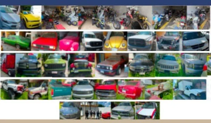 FGE asegura más de 50 vehículos presuntamente obtenidos de forma ilícita, en operativo en Oasis de Valsequillo