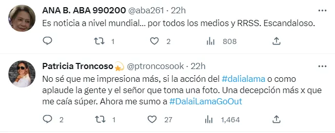 Reacciones Dalai Lama