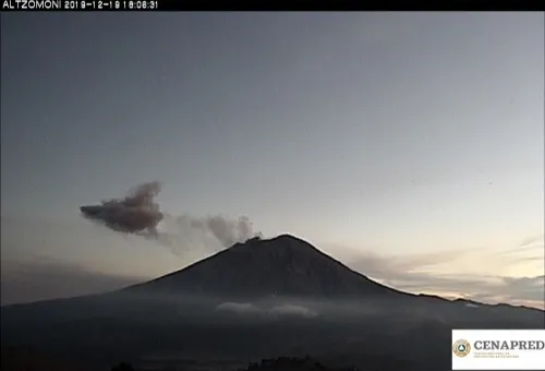 Este viernes fue el día más activo de la semana del volcán Popocatépetl