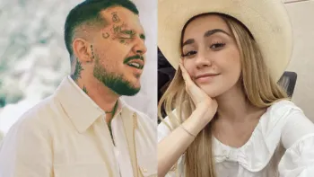 Christian Nodal besa en público a la cantante Carolina Ross