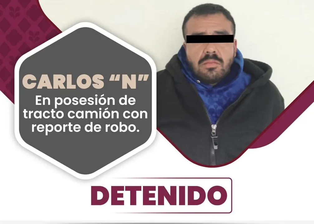 Detenido robo tracto camión