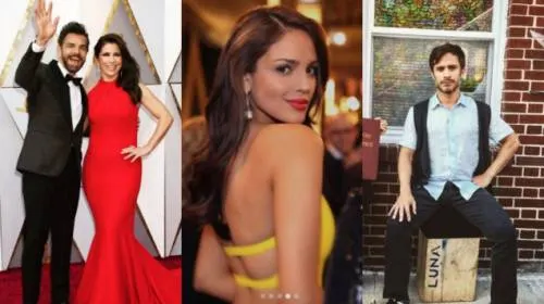 Captan a Eiza González, Eugenio Derbez y Gael García, bebiendo tequila en los Oscar