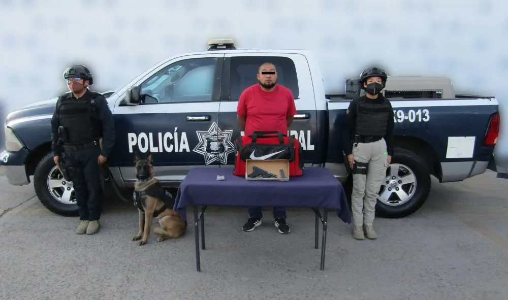 SSC detiene a sujeto por portación de arma de fuego sin la licencia