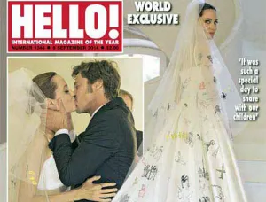 Publican primeras fotos de Angelina Jolie vestida de novia