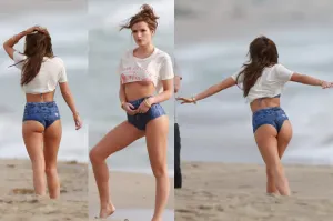 Bella Thorne en sesión fotográfica en las playas de Malibu