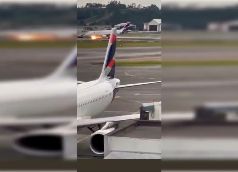 Se incendia avión al realizar aterrizaje de emergencia