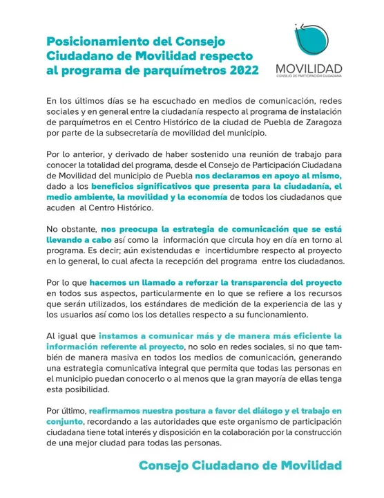 Consejo Ciudadano de Movilidad