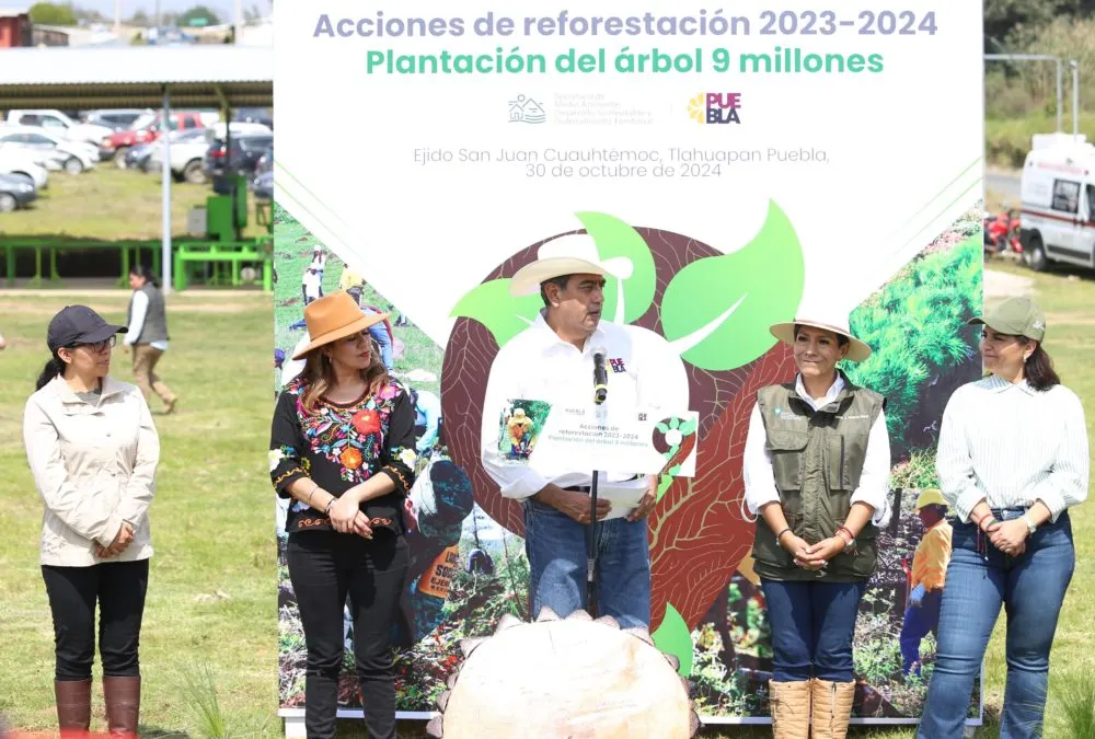 Cumple gobierno estatal meta del plan reforestación