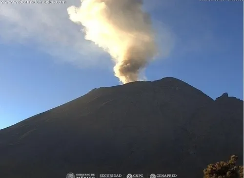 Ligero incremento en la actividad del Popocatépetl