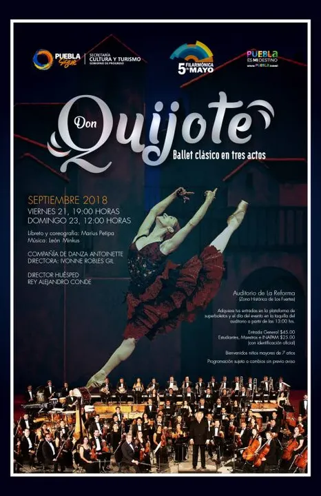 Presenta la Filarmónica 5 de Mayo el ballet clásico “Don Quijote”