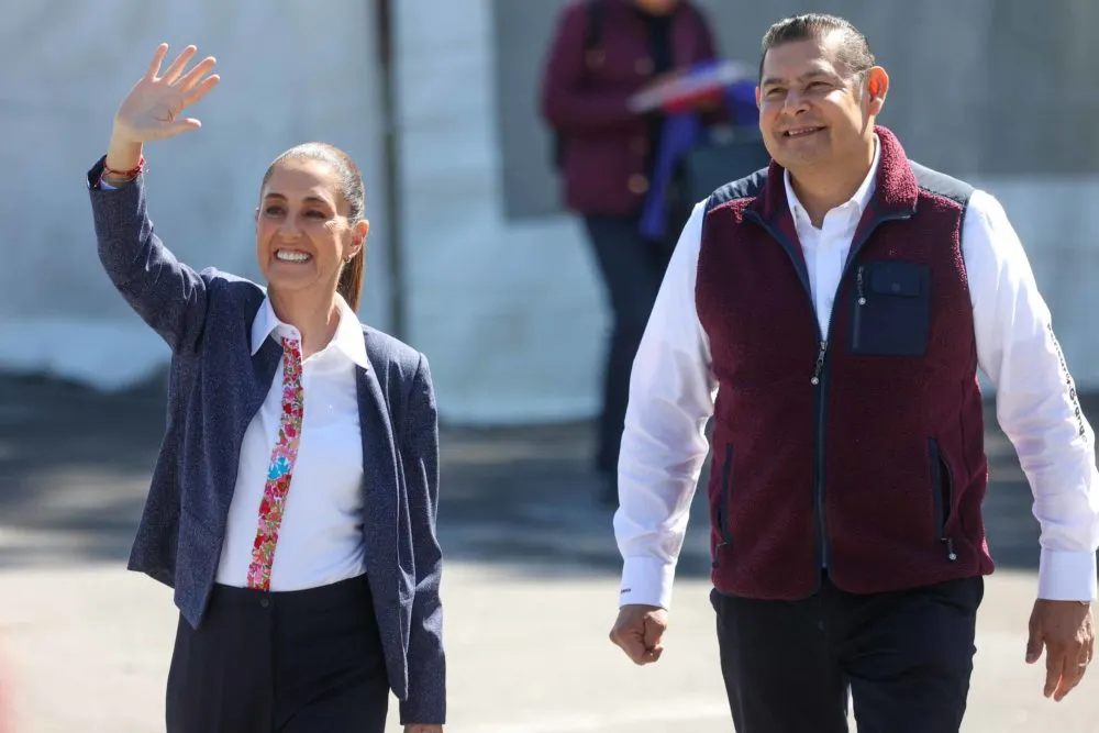 Claudia Sheinbaum y Alejandro Armenta, presidenta de México y gobernador de Puebla