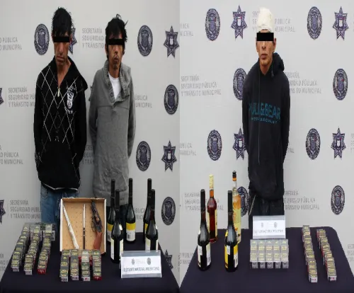 Detiene SSPTM a tres probables asaltantes de tiendas Oxxo