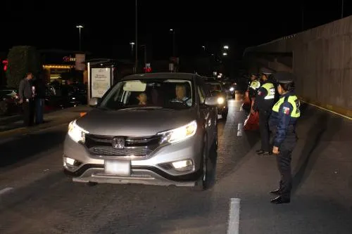 Fortalece policía municipal de Puebla acciones en seguridad vial con operativo alcoholímetro