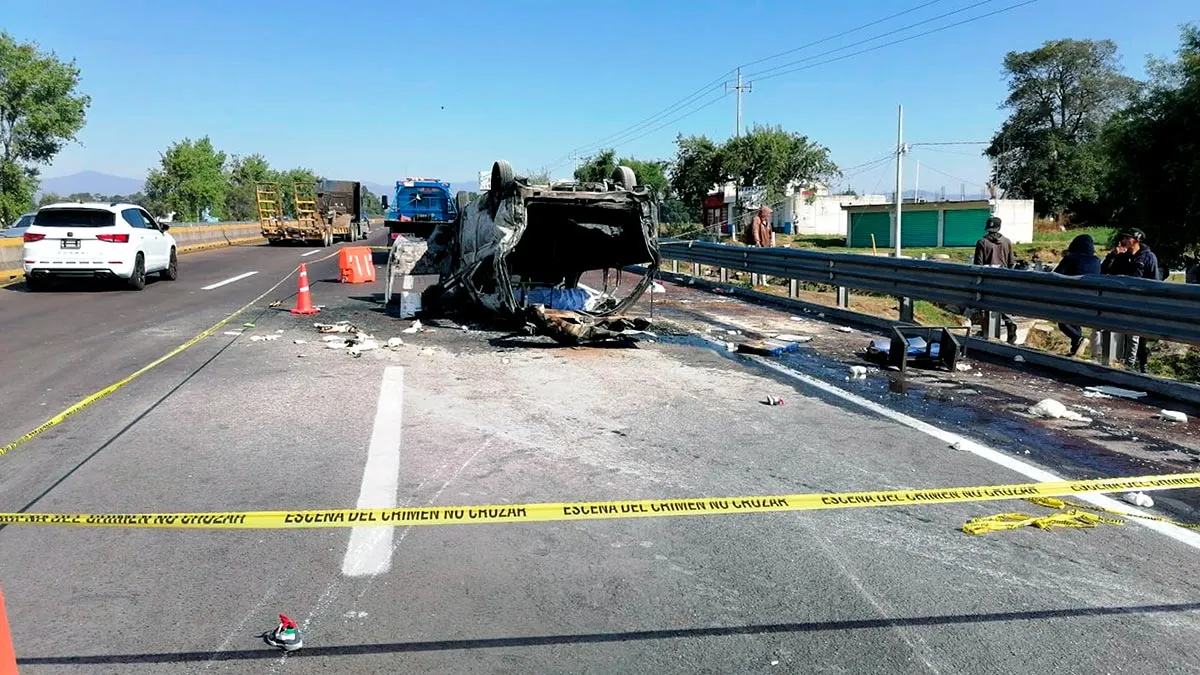 Volcadura Autopista Mexico Puebla Km 84