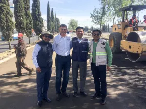 Tony Gali supervisa avances en Avenida Xonacatepec