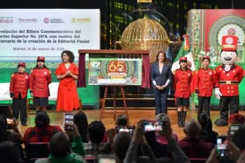 Lotería Nacional celebra con Sorteo Superior 65 años de Editorial Panini, ícono mundial de colecciones