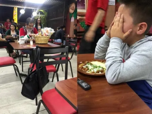 Niño conmueve a todos tras invitar a vendedor de paletas a comer
