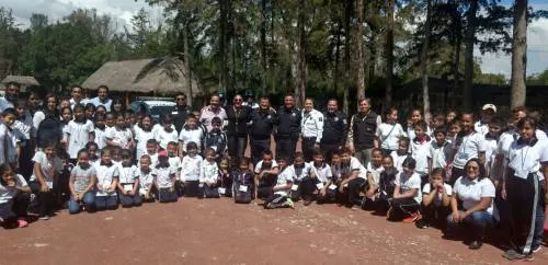 SSP realiza actividades de proximidad social con niños de Xochitlán de Vicente Juárez