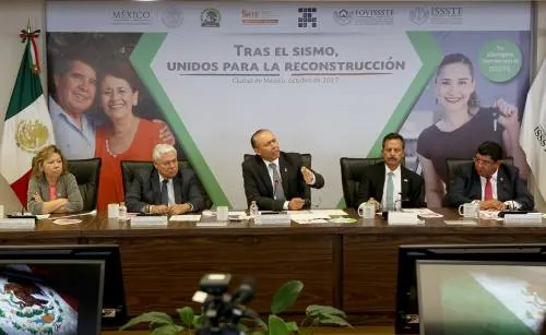 Más de 15 mmdp destinan ISSSTE y FOVISSSTE para reconstrucción de viviendas dañadas por sismo