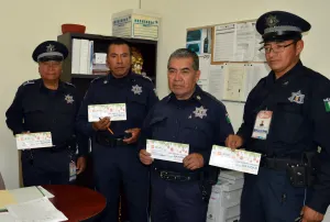 Reciben policías de San Pedro Cholula apoyo extraordinario