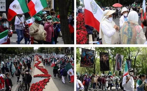 “¡Renuncia ya!”, FRENAAA protesta en CDMX contra AMLO