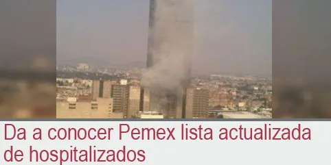 Da a conocer Pemex lista actualizada de hospitalizados