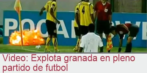 Video: Explota granada en pleno partido de futbol