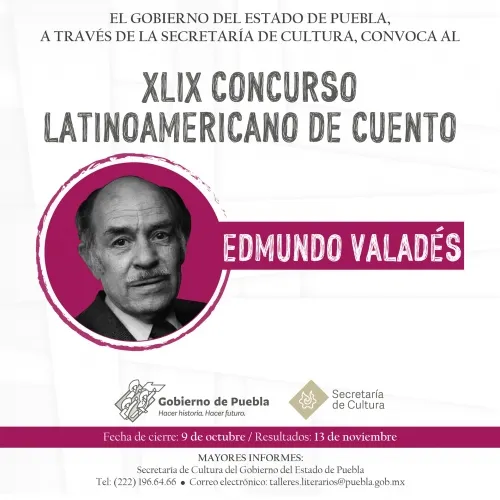 Convoca Secretaría de Cultura a concurso de cuentos “Edmundo Valadés”