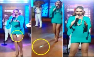 Sufre Paty Navidad accidente femenino en televisión