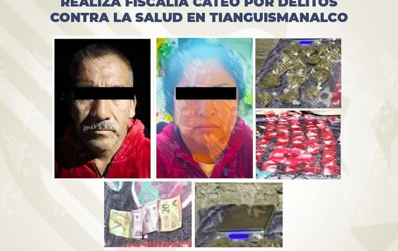 Mediante operativo interinstitucional, realiza Fiscalía cateo por delitos contra la salud en Tianguismanalco