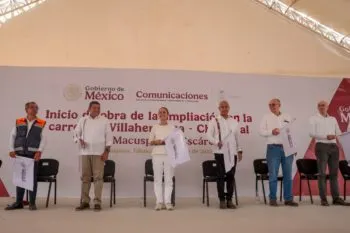 Claudia Sheinbaum encabeza inicio de obra de la carretera Macuspana-Escárcega