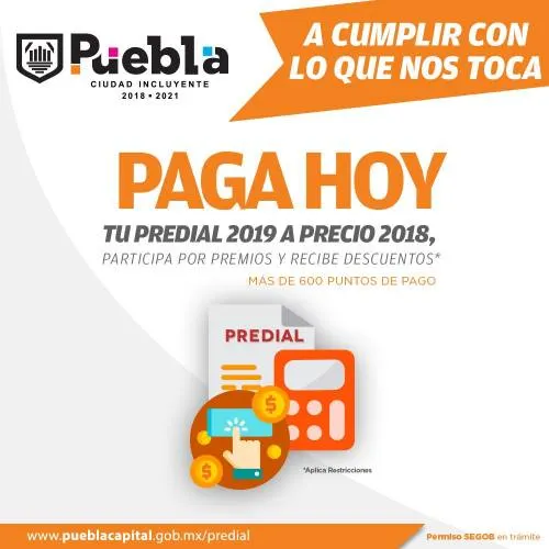 Presenta Claudia Rivera programa de Pago Anticipado de Predial y Limpia; meta es recaudar 421 mdp.