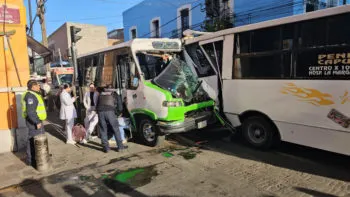 Choque en el Centro de Puebla: rutas 44 y 68 colisionan y dejan nueve lesionados