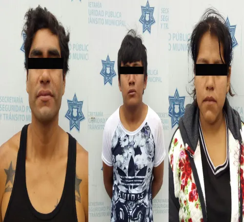 Arrestan a tres probables asaltantes de transeúntes