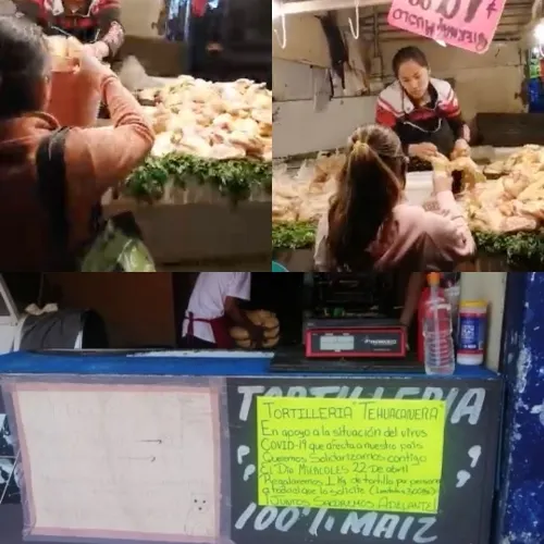Durante la pandemia, tortillería y pollería regalan productos