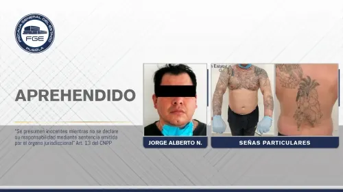 Fiscalía aprehende a presunto homicida de la zona de Atlixco.