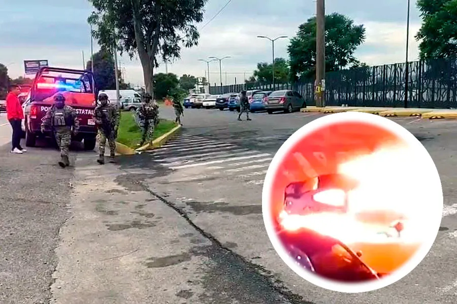 Automovil Incendiado C5 Cuautlancingo