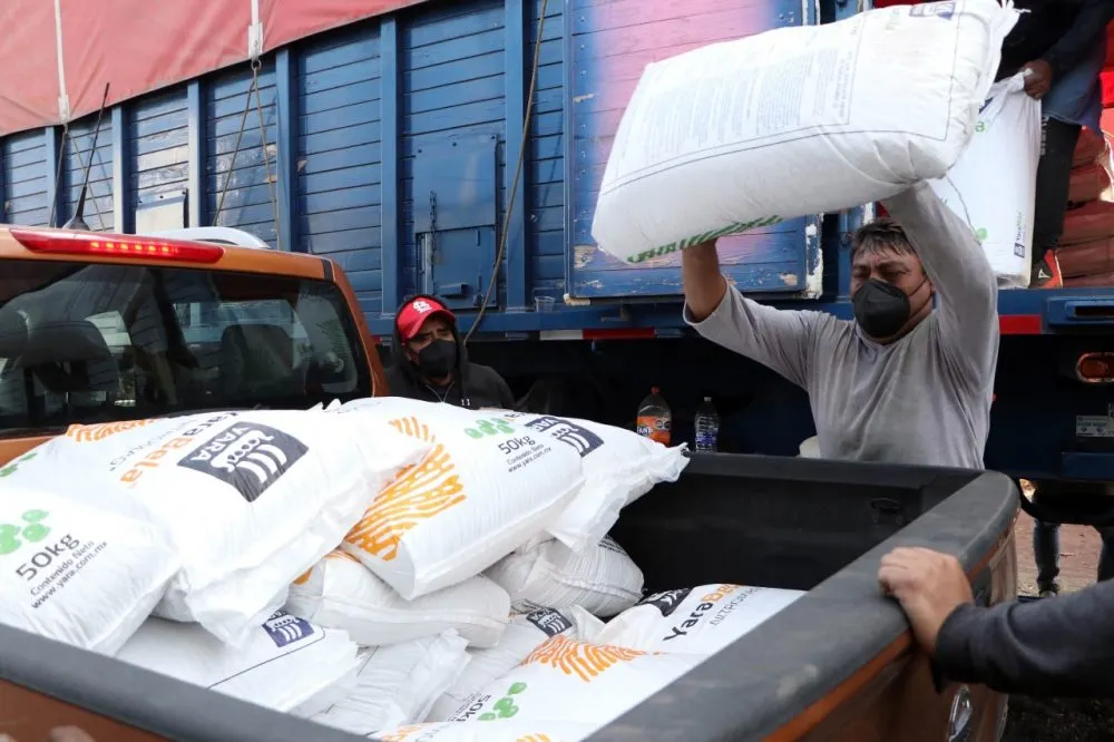 entrega de fertilizante