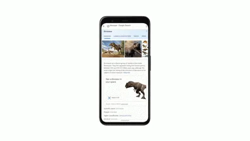 Google permite ver dinosaurios en realidad aumentada