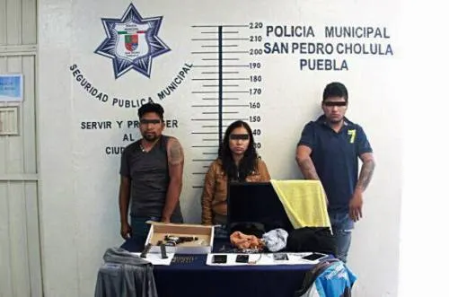 Detenida en San Pedro Cholula presunta banda dedicada al robo