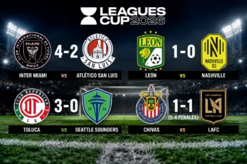 León y Toluca avanzan; Chivas queda fuera y Messi lidera triunfo del Inter Miami en la Leagues Cup