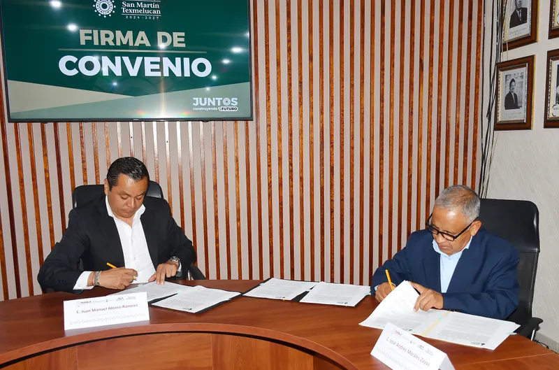Firman gobierno de Texmelucan e IEEA convenios de colaboración en beneficio de adultos