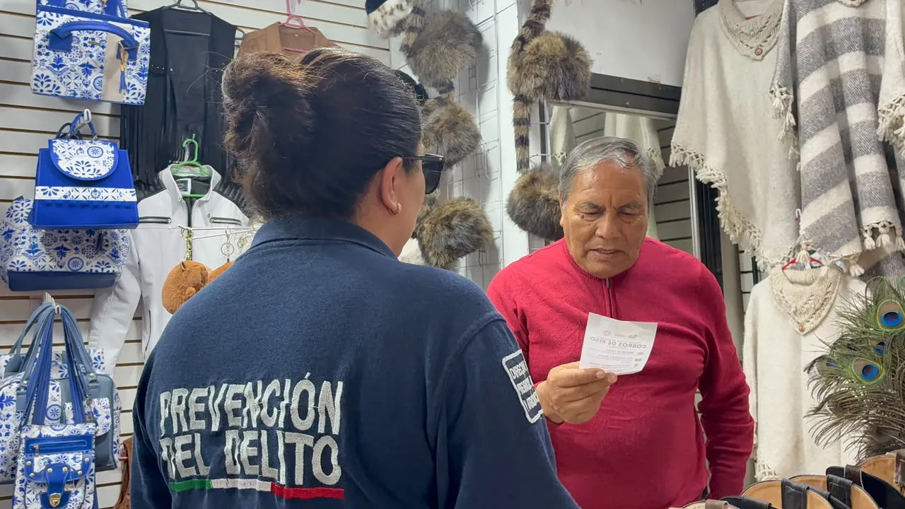Refuerza Tonantzin Fernández prevención de extorsiones a comercios de San Pedro Cholula