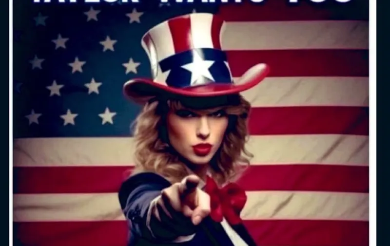 Trump difunde imagen falsa de apoyo de Taylor Swift a su campaña de 2024