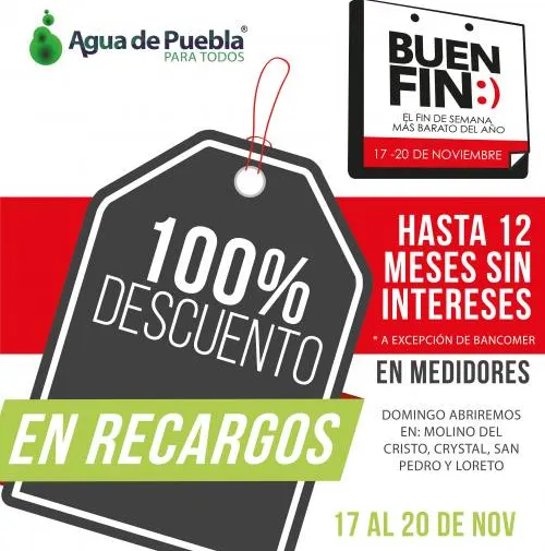 Agua de Puebla para Todos participa en “El Buen Fin”