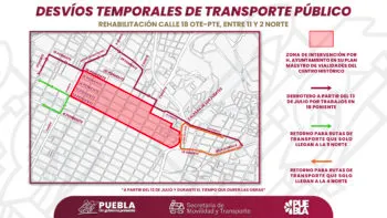 Garantiza SMT servicio de transporte público por obras en el Centro Histórico