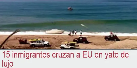 15 inmigrantes cruzan a EU en yate de lujo